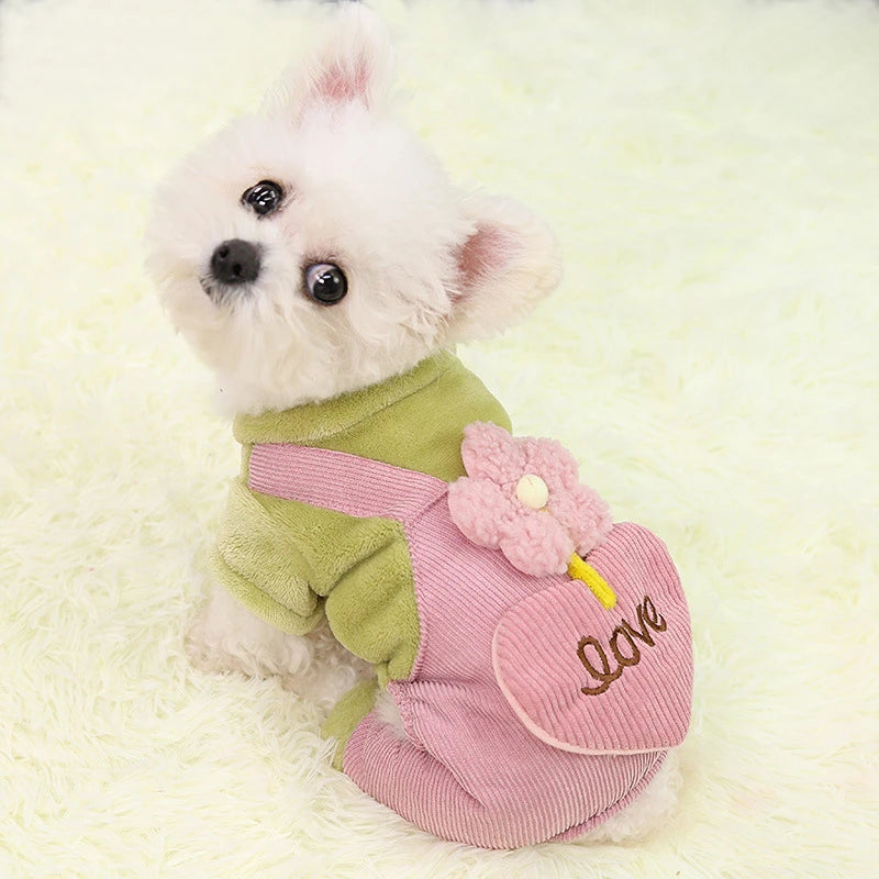 Cute Flower Power Dog Coat