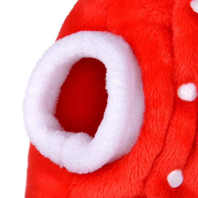 Christmas Cartoon Dog Jacket – Warm Thick Winter Costume for Small Dogs and Puppies