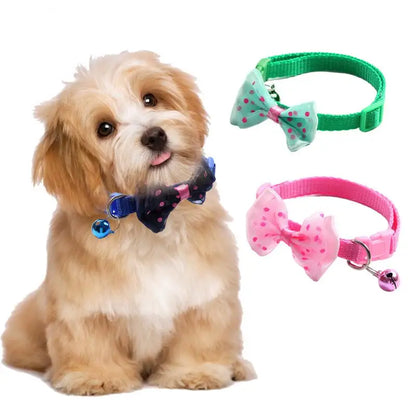 Cute Bow Kitten & Puppy Collar with Bell