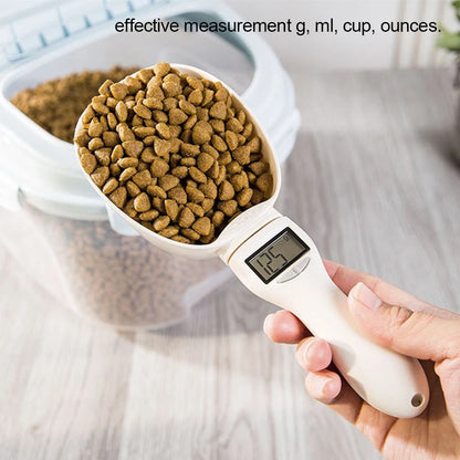 Digital Pet Food Scoop: Electronic Measuring Cup with LED Display