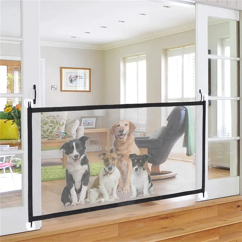 Portable Mesh Pet Fence: Indoor Gate for Dog & Baby Safety