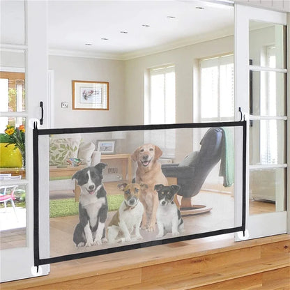 Portable Mesh Pet Fence: Indoor Gate for Dog & Baby Safety