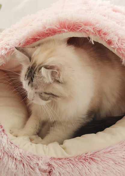 Snuggly Plush Cat Nest