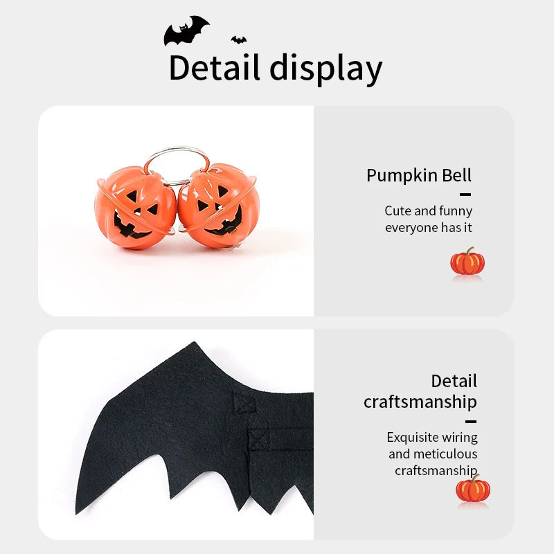 Bat Wings Cat Costume – Funny Pet Cosplay for Cats & Dogs, Perfect for Halloween & Christmas