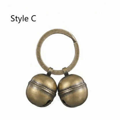 Brass Pet Collar Bells – Charm Pendant with Key Rings for Cat & Dog Collars