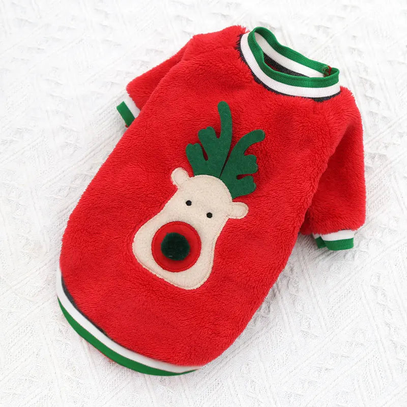 Christmas Fleece Sweater for Small Dogs