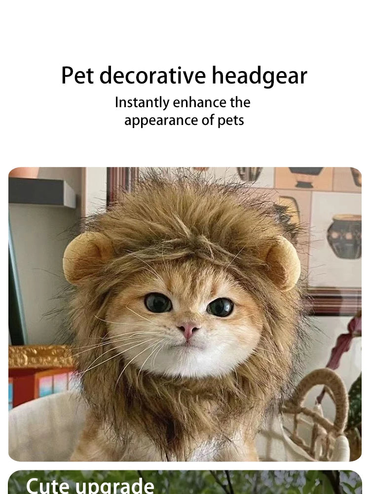 Humorous Lion Mane Pet Hairpiece