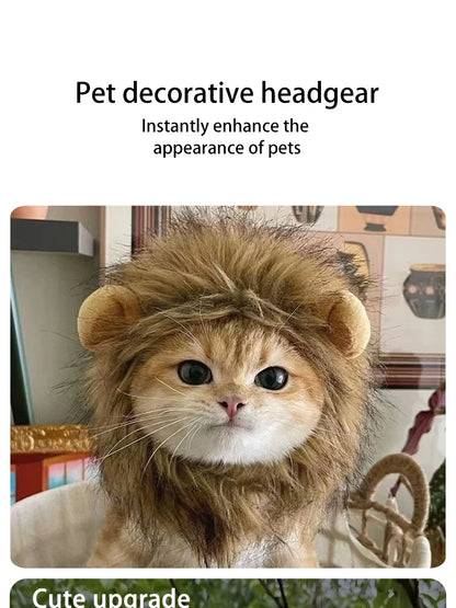 Humorous Lion Mane Pet Hairpiece