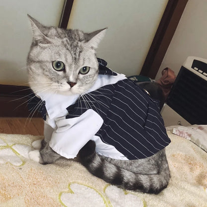 Handsome Cat Dog Party Suit Clothing