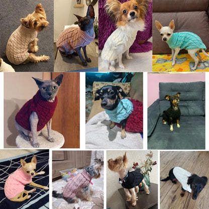 Turtleneck Sweater for Small Dogs and Cats