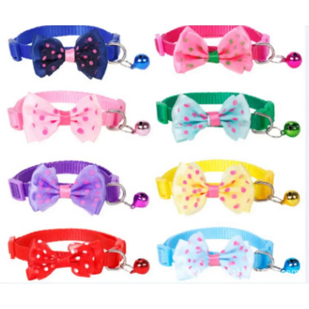 Cute Bow Kitten & Puppy Collar with Bell