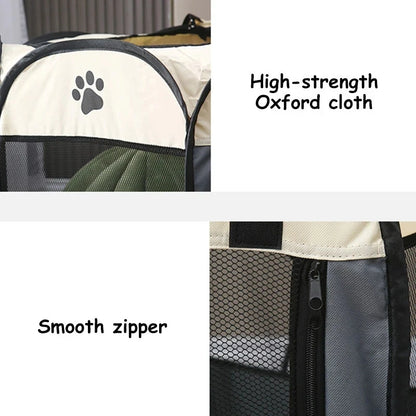 Portable Foldable Pet Tent: Octagonal Shelter for Dogs & Cats