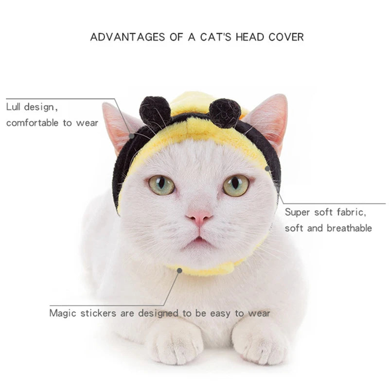 Bear Ears Pet Hat – Warm Plush Cat & Dog Cosplay Headgear for Parties