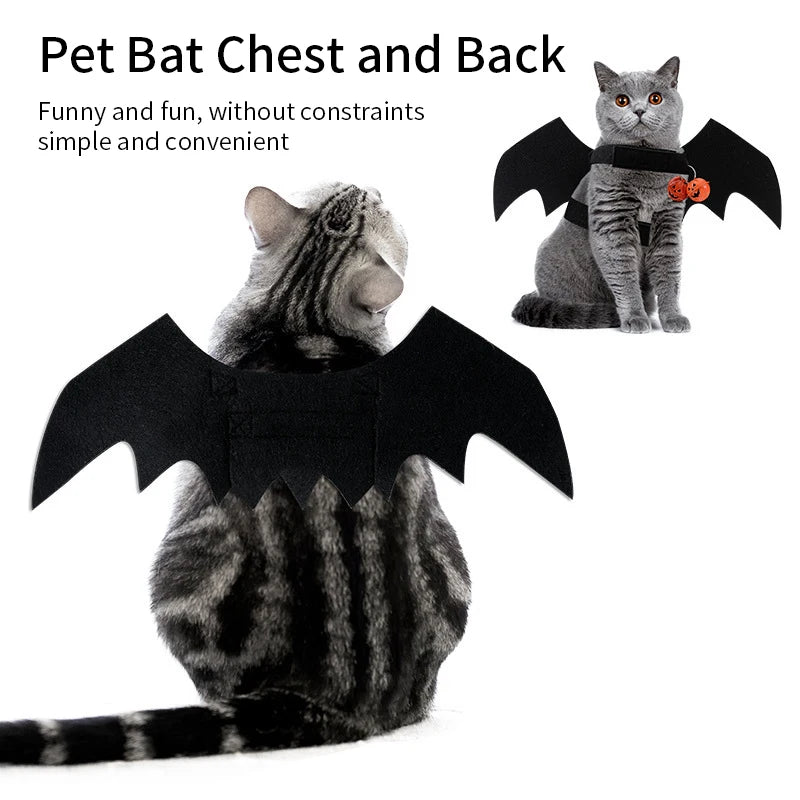 Bat Wings Cat Costume – Funny Pet Cosplay for Cats & Dogs, Perfect for Halloween & Christmas