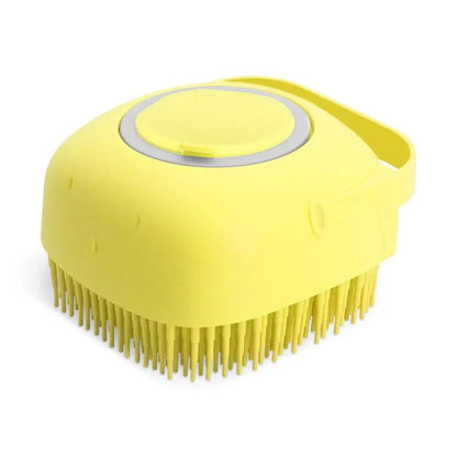 Pet Shampoo Brush: 2.7oz Silicone Grooming Scrubber for Dogs & Cats