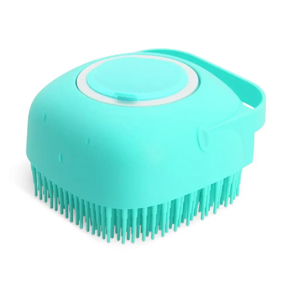 Pet Shampoo Brush: 2.7oz Silicone Grooming Scrubber for Dogs & Cats