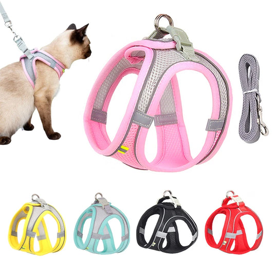 Mesh Escape-Proof Harness and Leash Set for Cats and Small Dogs