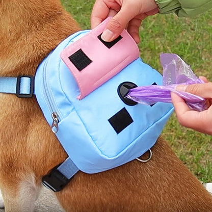 Portable Pet Backpack with Harness & Treat Pouch