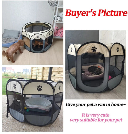 Portable Foldable Pet Tent: Octagonal Shelter for Dogs & Cats