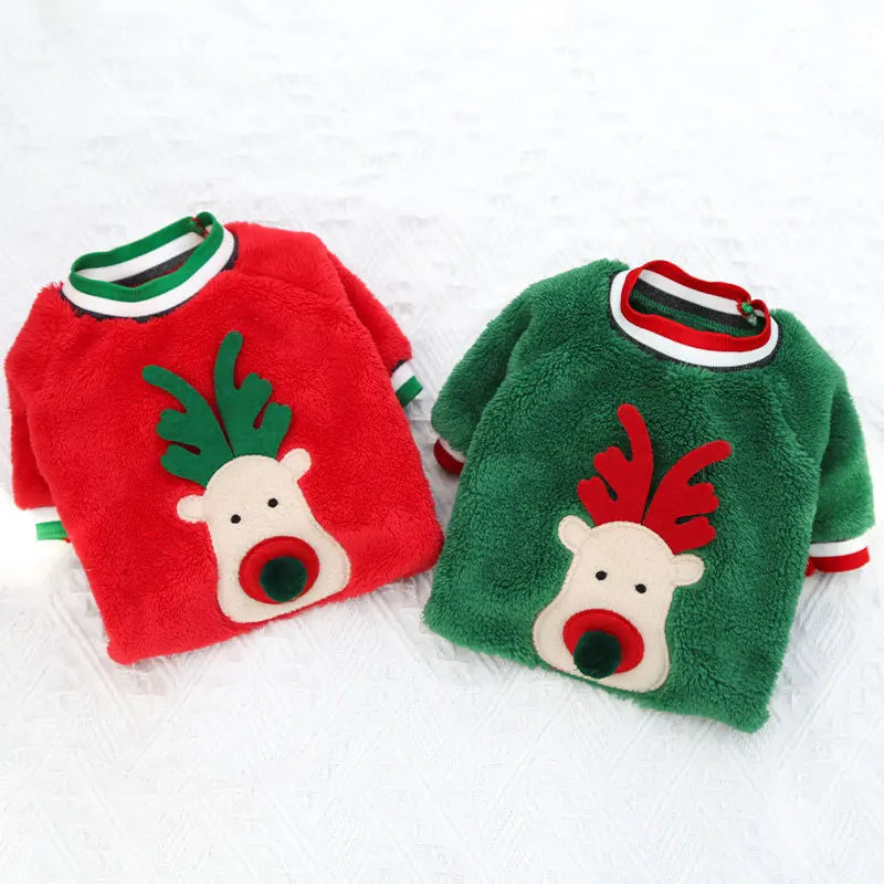 Christmas Fleece Sweater for Small Dogs