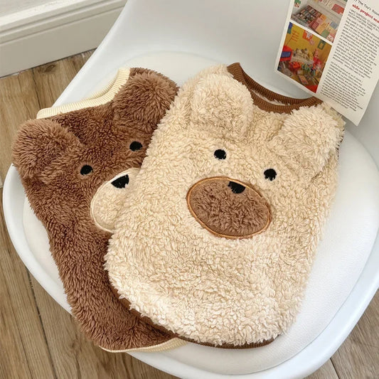 Plush Bear Sweater – Warm Winter Coat for Dogs