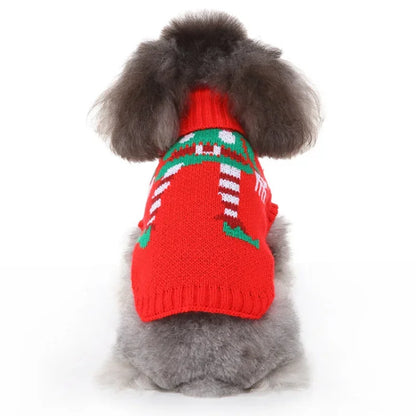 Christmas Elk Dog Sweater – Autumn Hoodie for Pets