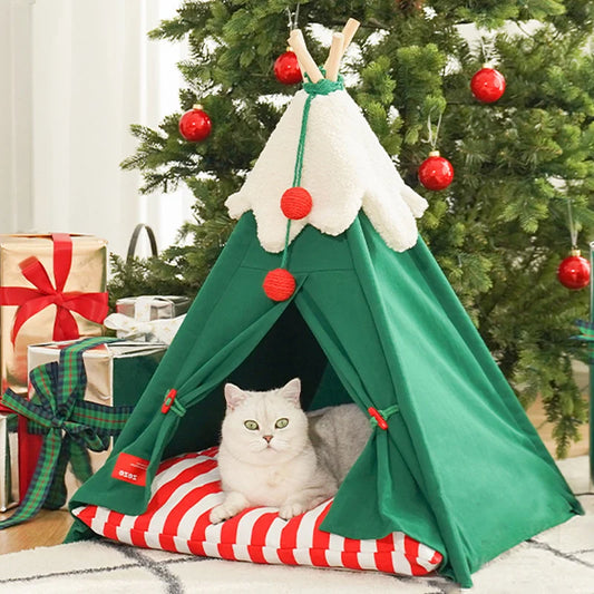 Christmas Tree Style Pet Teepee Tent