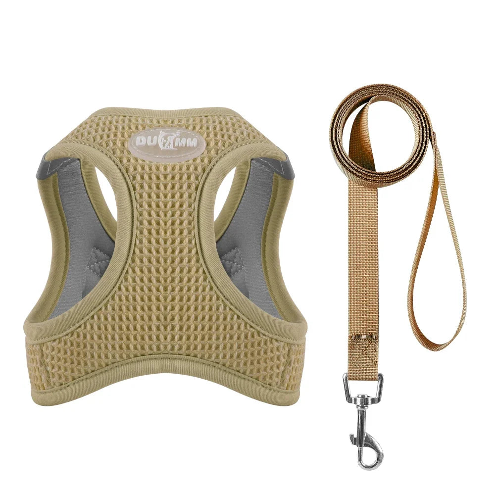 Escape-Proof Puppy Harness Vest with Reflective Leash Set