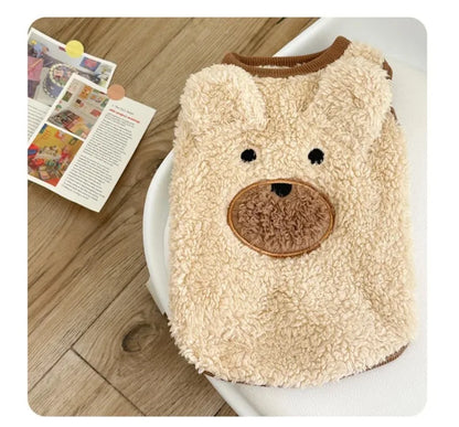 Plush Bear Sweater – Warm Winter Coat for Dogs