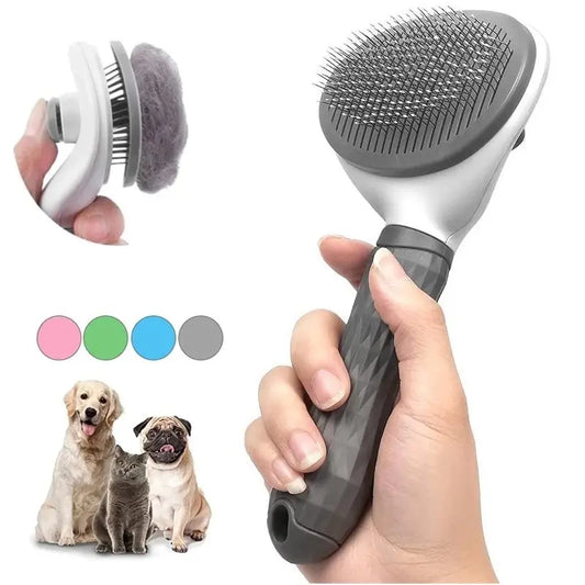 Self-Cleaning Pet Brush: Grooming Tool for Dogs & Cats