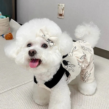 Cute Christmas Puppy Skirt Outfit