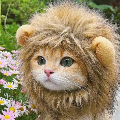 Humorous Lion Mane Pet Hairpiece