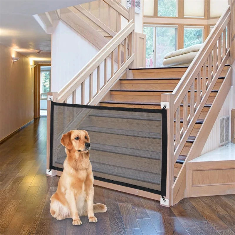 Portable Mesh Pet Fence: Indoor Gate for Dog & Baby Safety