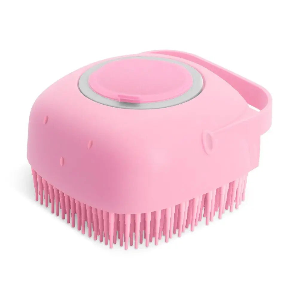 Pet Shampoo Brush: 2.7oz Silicone Grooming Scrubber for Dogs & Cats