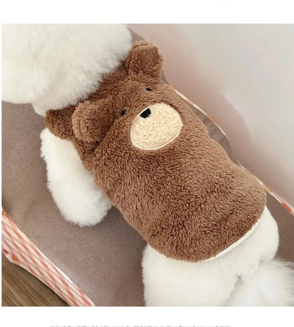 Plush Bear Sweater – Warm Winter Coat for Dogs