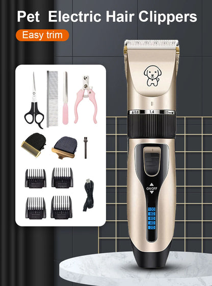 Professional Cordless Dog Clipper: Grooming Kit for Pets