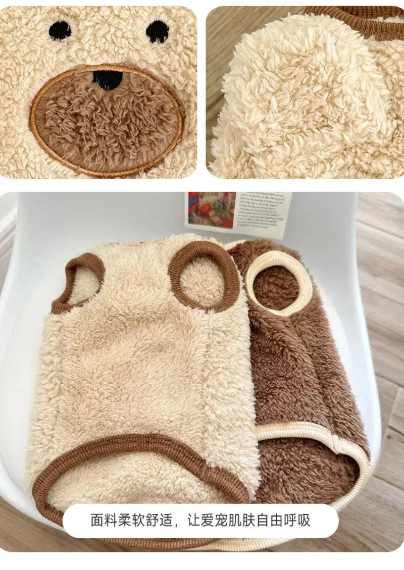 Plush Bear Sweater – Warm Winter Coat for Dogs