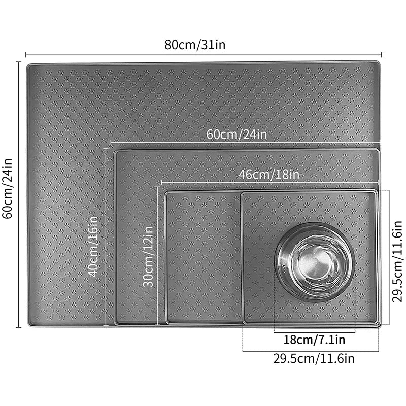 Waterproof Pet Placemat: Silicone Feeding Mat for Dogs & Cats