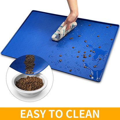 Waterproof Pet Placemat: Silicone Feeding Mat for Dogs & Cats