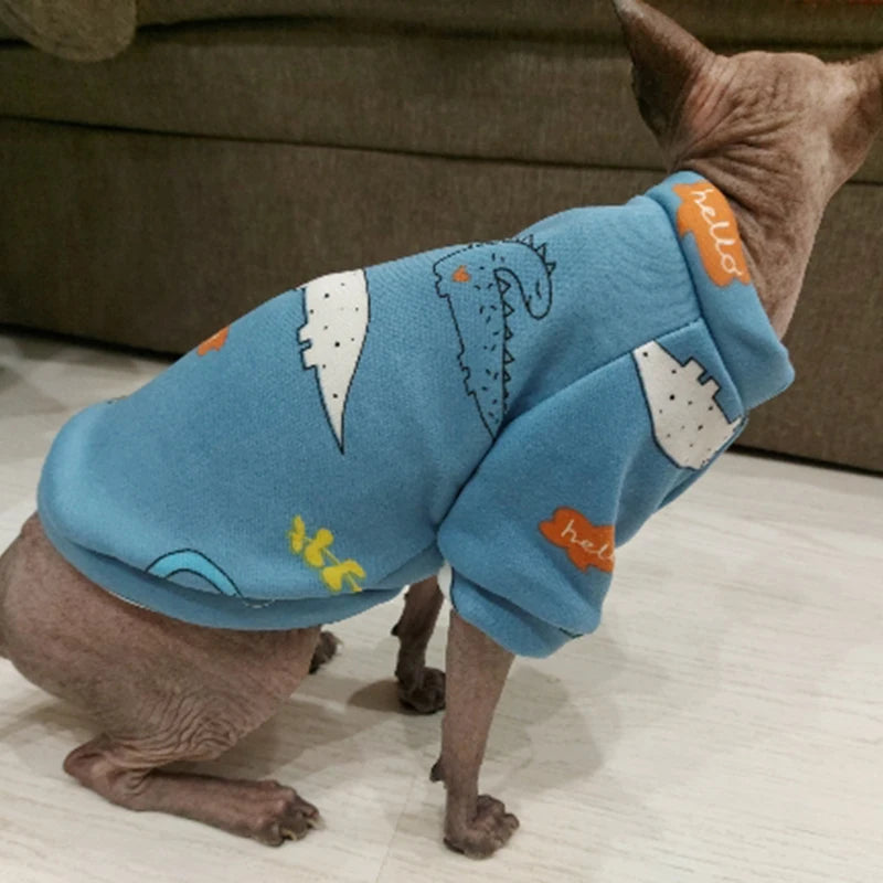 Cute Printed Fleece Pullover for Pet