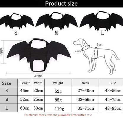 Bat Wings Cat Costume – Funny Pet Cosplay for Cats & Dogs, Perfect for Halloween & Christmas