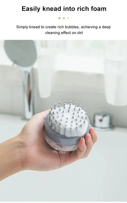 Dog Shower Brush: Grooming & Massage Tool with Shampoo Dispenser