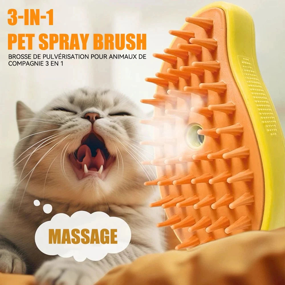 3-in-1 Electric Pet Grooming Brush: Cleaning & Massage Tool for Dogs & Cats