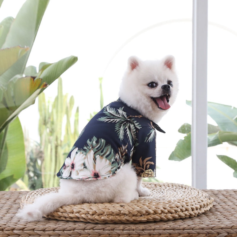 Hawaiian Pineapple Shirt: Beachwear for Small & Medium Dogs