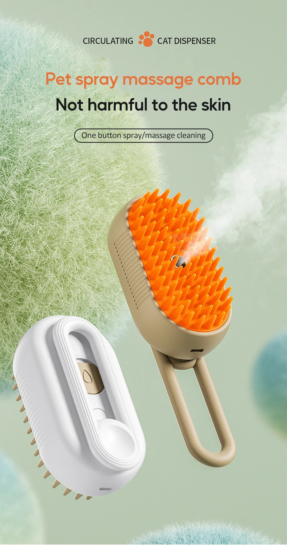 3-in-1 Electric Pet Grooming Brush