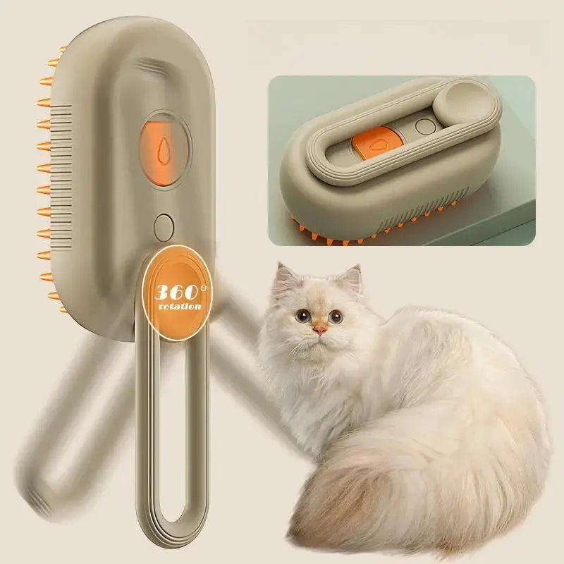 3-in-1 Electric Pet Grooming Brush: Cleaning & Massage Tool for Dogs & Cats