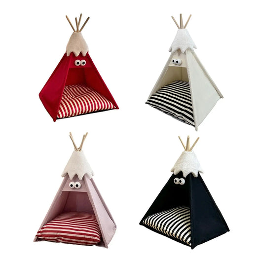 Cozy Pet Teepee Bed with Cushion