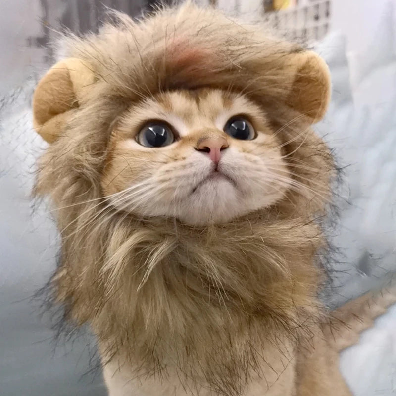 Humorous Lion Mane Pet Hairpiece