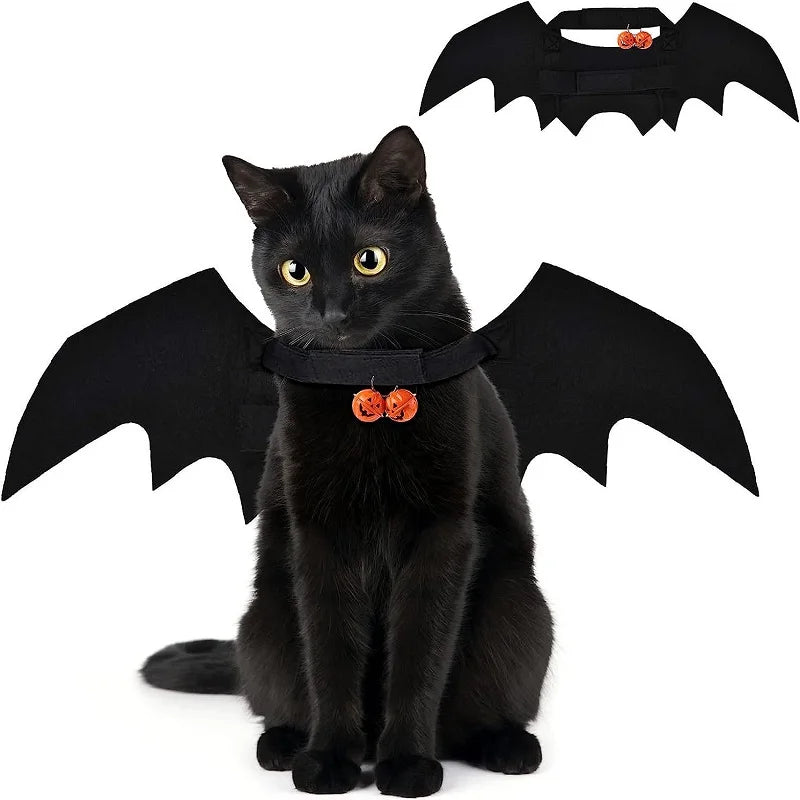 Bat Wings Cat Costume – Funny Pet Cosplay for Cats & Dogs, Perfect for Halloween & Christmas