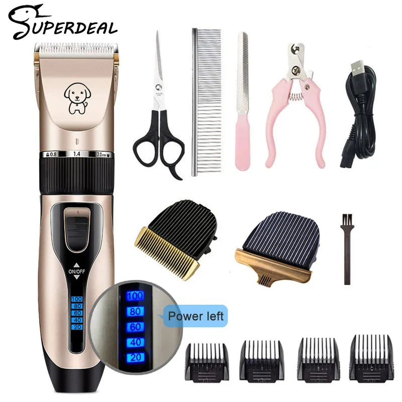 Professional Cordless Dog Clipper: Grooming Kit for Pets